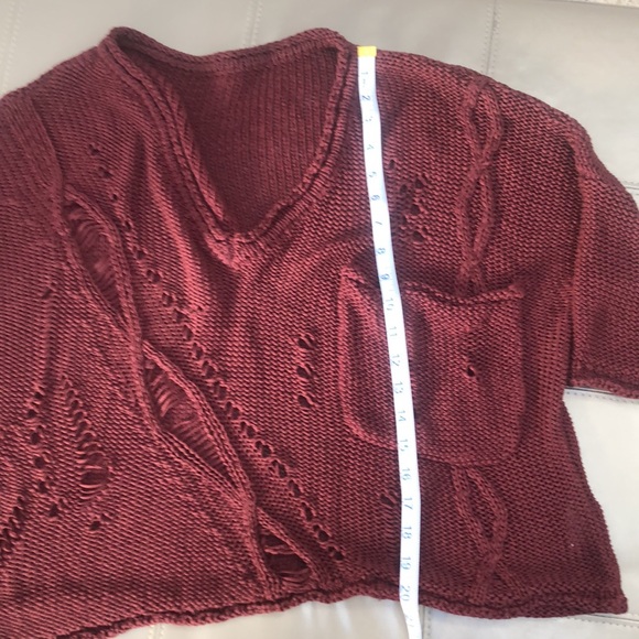 Free People v-neck cropped wool sweater/top - Picture 3 of 6